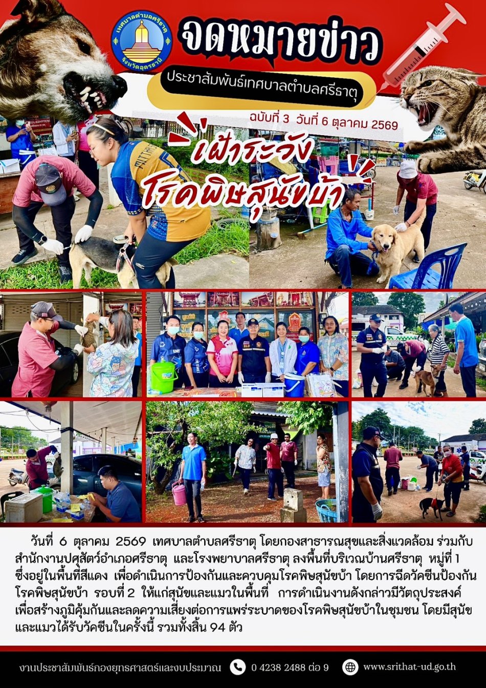 จดหมายข่าวเทศบาลตำบลศรีธาตุ ฉบับที่ 3 ประจำเดือนตุลาคม พ.ศ. 2569