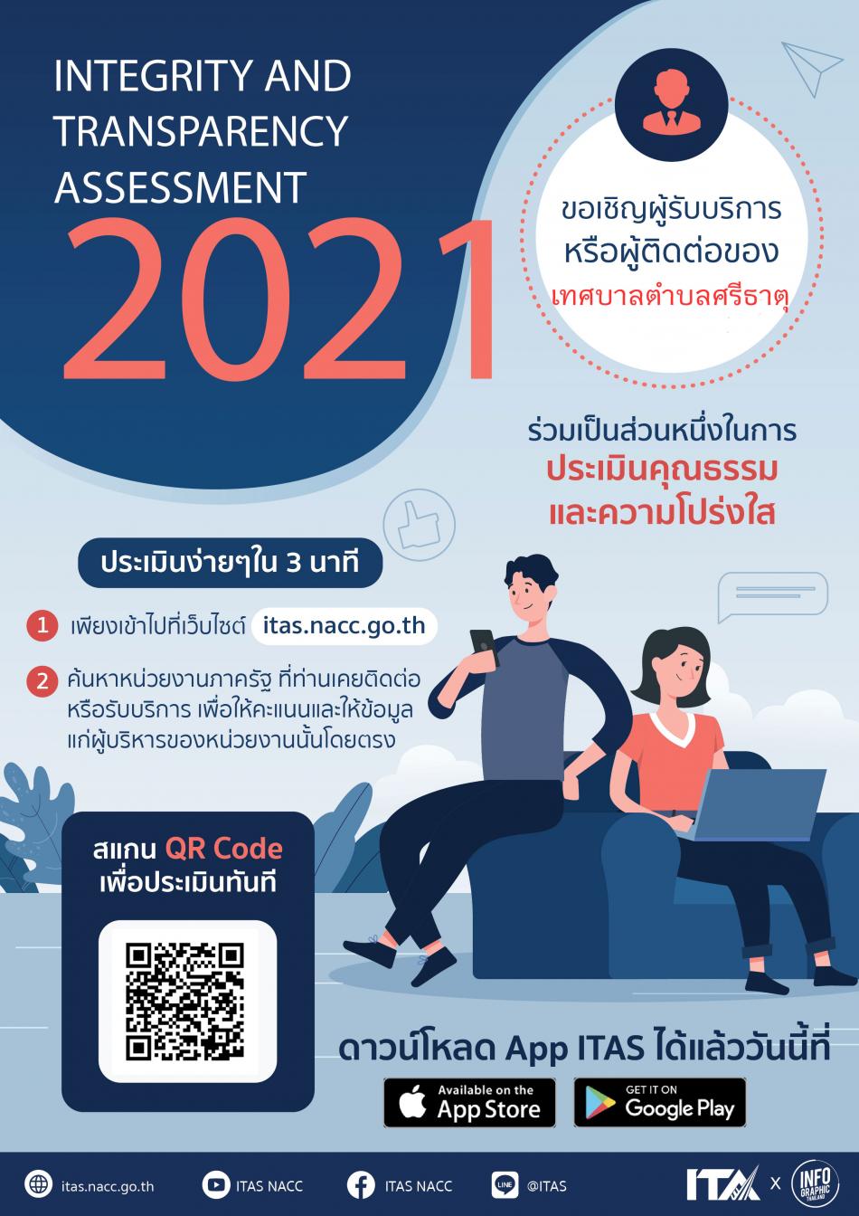ช่องทางการตอบแบบวัดการรับรู้ของผู้มีส่วนได้เสียภายนอก  (EIT)
เทศบาลตำบลศรีธาตุ อำเภอศรีธาตุ จังหวัดอุดรธานี  ประจำปีงบประมาณ  2564